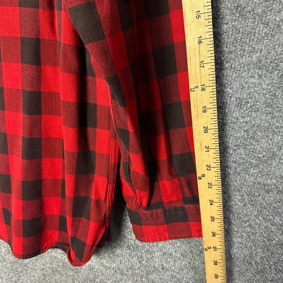 VINTAGE POLO‎ RALPH LAUREN BUFFALO RED PLAIN BUTTON DOWN SZ XL - Picture 5 of 8
